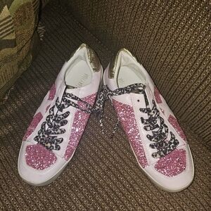 MIA Pink Glitter and Gold Women's Sneakers